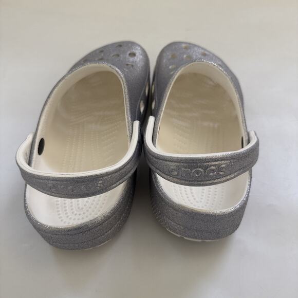 CROCS Metallic Gray Mules & Clogs - Picture 5 of 8
